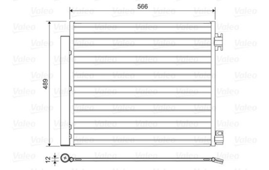 Kondensor, luftkonditionering 822559 Valeo