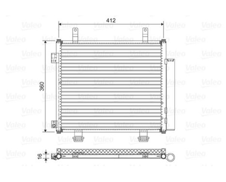 Kondensor, luftkonditionering 822573 Valeo