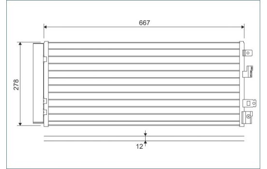 Kondensor, luftkonditionering 822575 Valeo