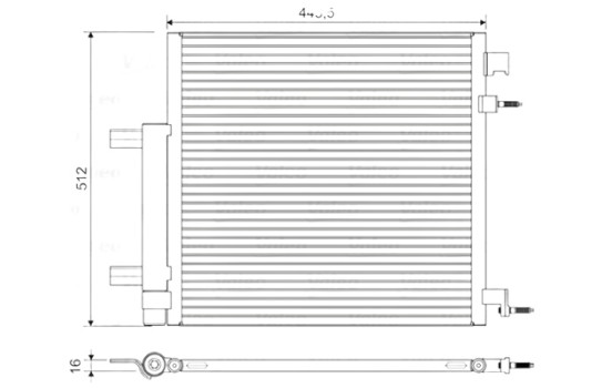 Kondensor, luftkonditionering 822578 Valeo