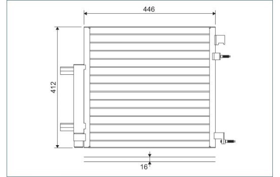 Kondensor, luftkonditionering 822578 Valeo, bild 2