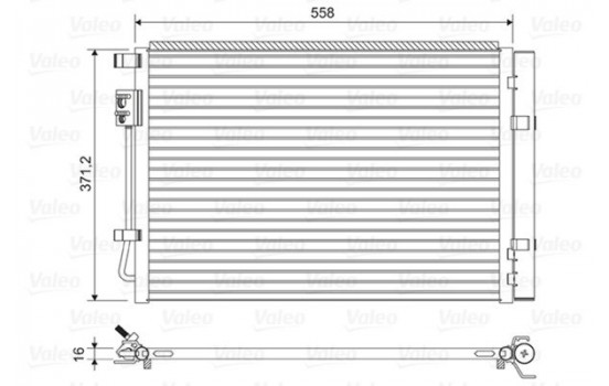 Kondensor, luftkonditionering 822597 Valeo
