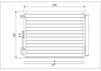 Kondensor, luftkonditionering 822598 Valeo