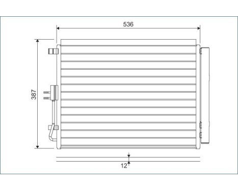 Kondensor, luftkonditionering 822598 Valeo