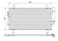 Kondensor, luftkonditionering 822599 Valeo