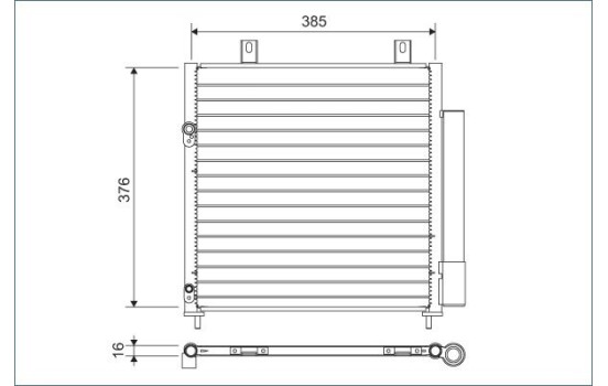 Kondensor, luftkonditionering 822600 Valeo
