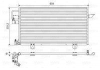 Kondensor, luftkonditionering 822602 Valeo