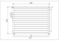 Kondensor, luftkonditionering 822603 Valeo