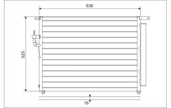 Kondensor, luftkonditionering 822603 Valeo