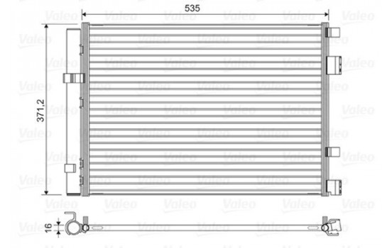 Kondensor, luftkonditionering 822610 Valeo