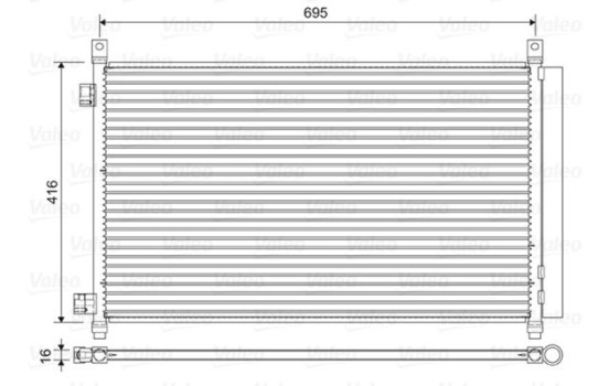 Kondensor, luftkonditionering 822611 Valeo