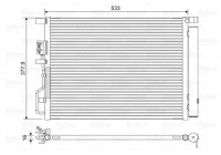 Kondensor, luftkonditionering 822612 Valeo