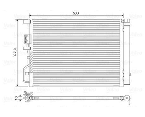 Kondensor, luftkonditionering 822612 Valeo