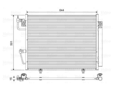 Kondensor, luftkonditionering 822620 Valeo