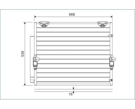Kondensor, luftkonditionering 822621 Valeo