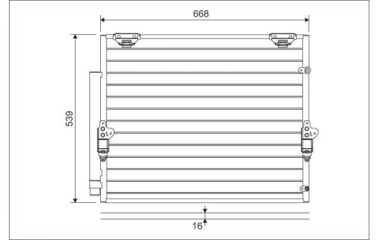 Kondensor, luftkonditionering 822621 Valeo