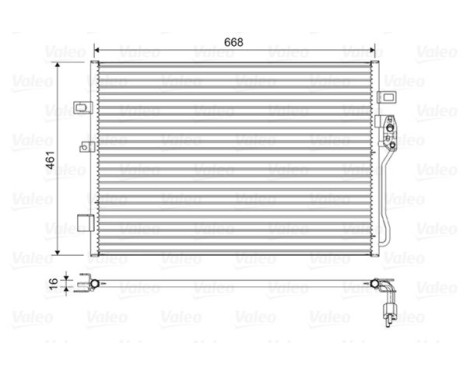 Kondensor, luftkonditionering 822625 Valeo