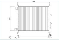 Kondensor, luftkonditionering 822630 Valeo