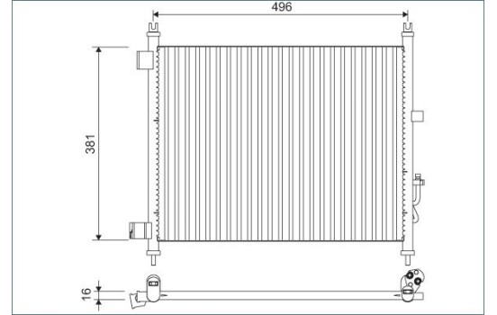 Kondensor, luftkonditionering 822630 Valeo