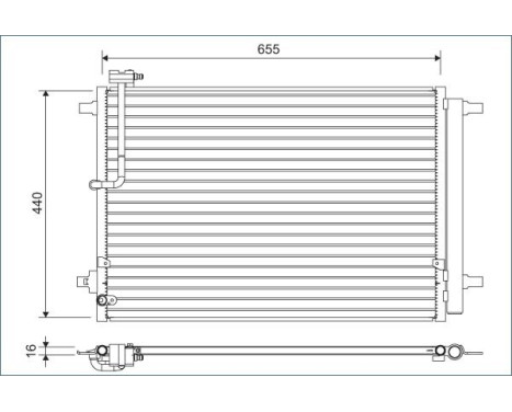 Kondensor, luftkonditionering 822633 Valeo