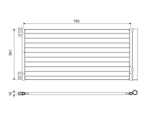 Kondensor, luftkonditionering 822637 Valeo