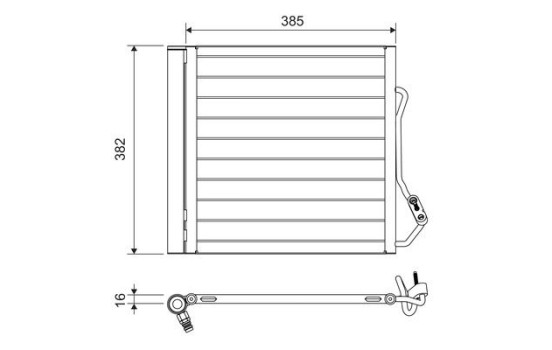 Kondensor, luftkonditionering 822639 Valeo