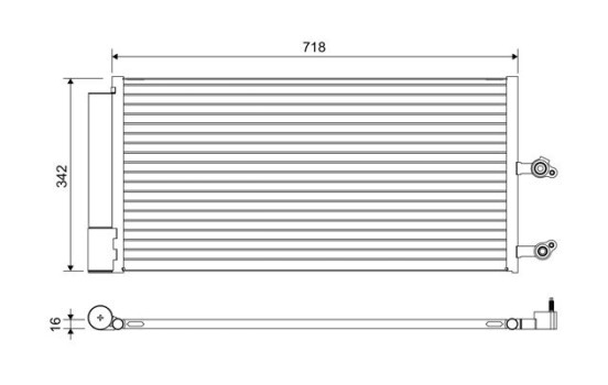 Kondensor, luftkonditionering 822644 Valeo