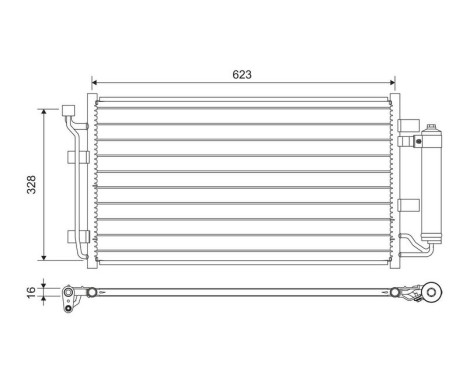Kondensor, luftkonditionering 822646 Valeo
