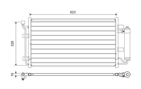 Kondensor, luftkonditionering 822646 Valeo