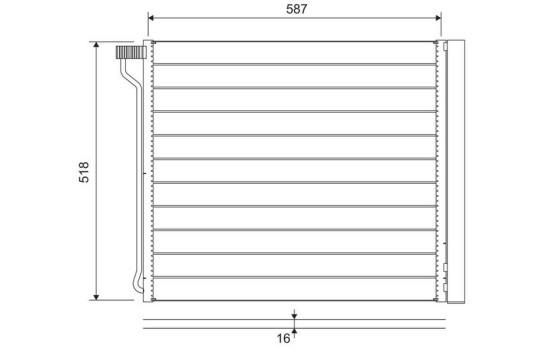 Kondensor, luftkonditionering 822649 Valeo