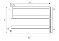 Kondensor, luftkonditionering 822657 Valeo