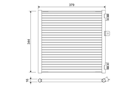 Kondensor, luftkonditionering 822660 Valeo