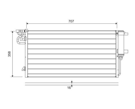 Kondensor, luftkonditionering 822690 Valeo