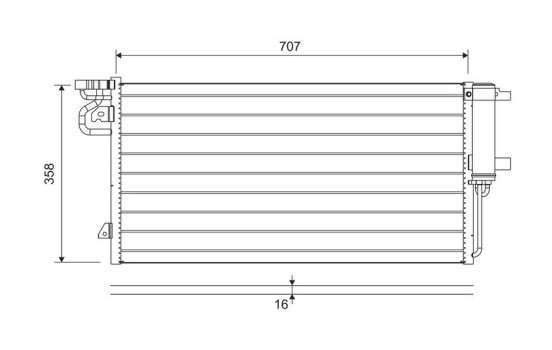 Kondensor, luftkonditionering 822690 Valeo