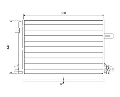 Kondensor, luftkonditionering 822691 Valeo