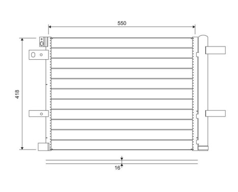 Kondensor, luftkonditionering 822706 Valeo