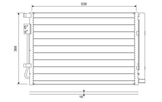 Kondensor, luftkonditionering 822726 Valeo