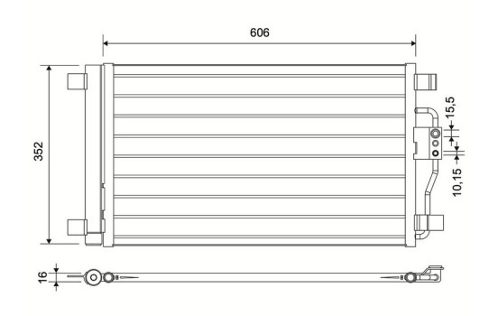 Kondensor, luftkonditionering 822766 Valeo
