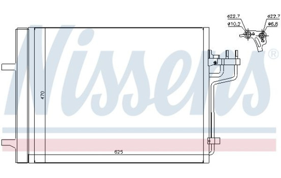 Kondensor, luftkonditionering 940223 Nissens