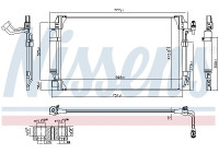 Kondensor, luftkonditionering 940672 Nissens