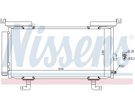 Kondensor, luftkonditionering 940742 Nissens