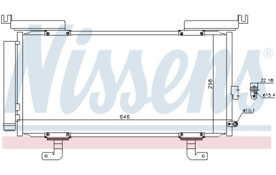 Kondensor, luftkonditionering 940742 Nissens