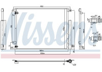 Kondensor, luftkonditionering 940853 Nissens