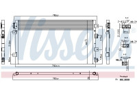 Kondensor, luftkonditionering 940855 Nissens
