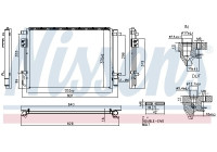 Kondensor, luftkonditionering 940874 Nissens