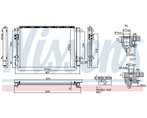 Kondensor, luftkonditionering 940874 Nissens