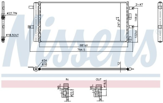 Kondensor, luftkonditionering 940899 Nissens