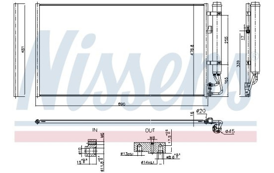 Kondensor, luftkonditionering 940900 Nissens