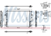 Kondensor, luftkonditionering 940901 Nissens