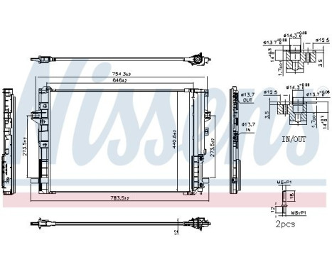 Kondensor, luftkonditionering 940901 Nissens